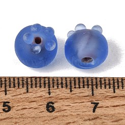 つや消し手作りランプワークビーズ  ブルーベリー  藤紫色  9.5x10mm  穴：1.5mm&nbsp;LA-CBA89BB-02