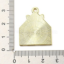 亜鉛合金チャーム  ライトゴールド  猫のチャームが入った封筒  ホワイト  28.5x23x1.5mm  穴：2.2mm&nbsp;ENAM-I058-A02