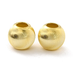 925スターリングシルバービーズ  キャッツアイビーズ  ラウンド  波形ビーズ  ゴールドカラー  7mm  穴：3mm  43個/ 10g&nbsp;STER-Z001-010G
