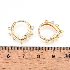真鍮製フープピアスの発見  鉛フリー＆ニッケルフリー＆カドミウムフリー  ハート  18KGP本金メッキ  17.5x18x2mm  穴：1mm  ピン：0.9mm&nbsp;KK-N261-66G