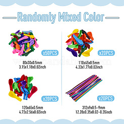 ラテックスバルーン110個  パーティーデコレーション  ミックスカラー  80~312x9~65x0.5~9mm&nbsp;DIY-TA0015-89A