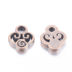 合金チャーム  ハート  鉛フリー及びカドミウムフリー  赤銅色  約10mm長  8 mm幅  厚さ2mm  穴：1.5mm&nbsp;EA10673Y-R