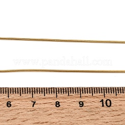 0.9mm ユニセックス 304ステンレススチール ラウンドスネークチェーンネックレス  調節可能なスライダーネックレス  ゴールドカラー  19.88インチ（50.5cm）&nbsp;NJEW-P356-04G