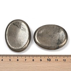 天然黄鉄鉱ポケット心配石  不安を和らげるマッサージストーン  オーバル  45.5x35x9mm&nbsp;G-R012-04B