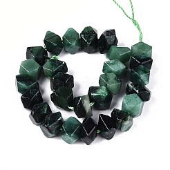 天然フクサイトビーズ連売り  ナゲット  多面カット  7~8x10~14x10~14mm  穴：1mm  約25~28個/連  7.48~7.87''（19~20センチメートル）&nbsp;G-N327-05-30