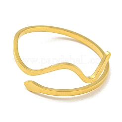 304ステンレスリング  ヘビ  18KGP本金メッキ  内径：19mm&nbsp;RJEW-M045-03G