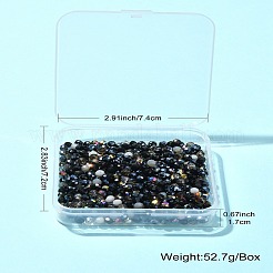 ガラスビーズ  多面カット  ロンデル  ブラック  4.5x3~4mm  穴：1mm  500個/セット&nbsp;GLAA-CJ0002-51E
