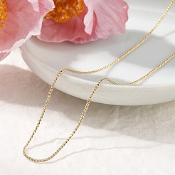 1mm 304ステンレススチール製サーペンタインチェーンネックレス（女性・男性用）  14KGP本金メッキ  17.05インチ（43.3cm）&nbsp;NJEW-T016-11G