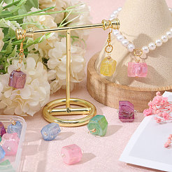 20 個 10 スタイル銅有線電気メッキ天然水晶ペンダント  ナゲットチャーム  ミックスカラー  16~18mm  穴：2.6~3.5mm  2個/スタイル&nbsp;PALLOY-FH00022