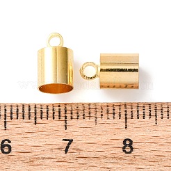 真鍮製コードエンドパーツ  ゴールドカラー  10x6mm  穴：1.2mm  5.5mm内径&nbsp;EC041-G