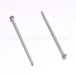 変色しにくい304ステンレススチール製フラットヘッドピン  ステンレス鋼色  30x0.7mm  21ゲージ  ヘッド：1.2~1.5mm&nbsp;STAS-H358-08C