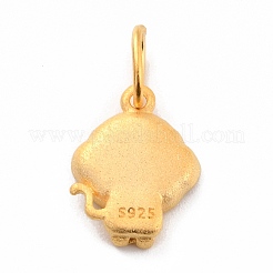 925純銀製のペンダントのカボションのセッティング  中国の星座  サル  14x10.5x2.1mm  内径：3.5mm  穴：5x0.6mm&nbsp;STER-I020-01A-G