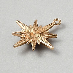 合金ラインストーンペンダント  ゴールドカラー  スター  24x21.5x4mm  穴：1.6mm&nbsp;FIND-TAC0036-061G-01