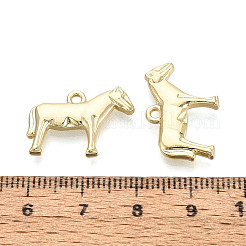 ラックメッキ合金ペンダント  馬のチャーム  カドミウムフリー＆ニッケルフリー＆鉛フリー  ゴールドカラー  15x20.5x3mm  穴：1.6mm&nbsp;PALLOY-T091-33C