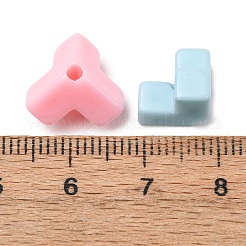 不透明なアクリルビーズ  三角形  ジュエリー作りのための  ミックスカラー  10x10x10mm  穴：2mm  約962個/500g&nbsp;SACR-T362-01D