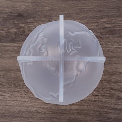 DIYキャンドルシリコンモールド  デコレーションメイキング  キャンドル作り用  地球  ホワイト  8x7.9cm  内径：2.6のCM&nbsp;AJEW-M228-17
