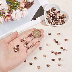 2連売り天然ゼブラジャスパーラウンドビーズ連売り  6~6.5mm  穴：1mm  約63個/連  15.5インチ&nbsp;G-GO0001-34