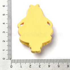 漫画の女の子の不透明樹脂デコデンカボション  人形  きいろ  54.5x38x10.5mm&nbsp;RESI-S392-06A-06