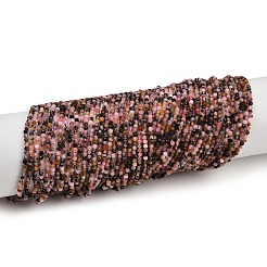 天然ペルー産ピンクオパールビーズ連売り  多面カット  ラウンド  2mm  穴：0.5mm  約297個/連  15.35''（39センチメートル）&nbsp;G-F798-A01-01A