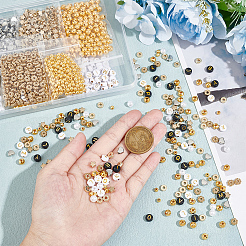 1850スタイルccbプラスチックビーズ10個  ミックスカラー  3.5~7x3.5~7x2~5mm  穴：1~2mm&nbsp;CCB-NB0001-10