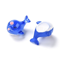 樹脂カボション  海洋動物シリーズ  イッカクの形  ブルー  26~29x19~21x18~19mm&nbsp;RESI-I043-06