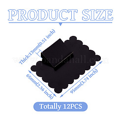 消去可能なPVC食品ラベル表示黒板クリップ  スーパーマーケット向け  ベーカリー  カフェの値札  ブラック  9.5x6.5x1.3cm&nbsp;AJEW-TAC0034-06