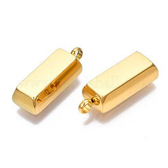 ステンレスペンダント201個  直方体の  ゴールドカラー  19x6.5x4.5mm  穴：2mm&nbsp;STAS-N088-33G-NR
