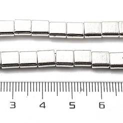 合成磁気ヘマタイトビーズ連売り  2穴  長方形  ミックスカラー  5.5~6x6x3mm  穴：1.4mm  約65個/連  16.14''（41センチメートル）&nbsp;G-M095-N01-01