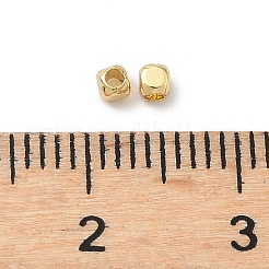 真鍮ビーズ  キューブ  カドミウムフリー＆鉛フリー  ラックめっき  長持ちメッキ  18KGP本金メッキ  2x2x2mm  穴：1mm&nbsp;KK-C156-21G