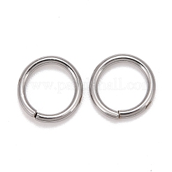 304ステンレス鋼のはんだ付けされた閉じた丸カン  ラウンド  ステンレス鋼色  20ゲージ  6x0.8mm  内径：4.5mm&nbsp;STAS-E482-15B