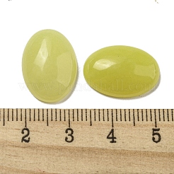 天然レモンジェイドカボション  オーバル  18x13x5~5.5mm&nbsp;G-C115-01A-16