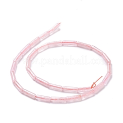 天然石ローズクォーツビーズ連売り  コラム  13x4mm  穴：1.4mm  約28個/連  15.20''（38.6~39.1センチメートル）&nbsp;G-D464-06