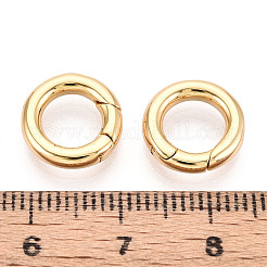 真鍮スプリングゲートリング  ニッケルフリー  リング  18KGP本金メッキ  11.8x2.2mm&nbsp;KK-T078-20G-02