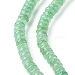 天然石グリーンアベンチュリンビーズ連売り  平円形/ディスク  4x2mm  穴：0.9mm  約187~196個/連  15.16~15.55インチ（38.5~39.5cm）&nbsp;G-F748-E02