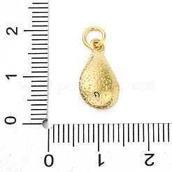 304ステンレスペンダント  丸カン付き  フルーツチャーム  18KGP本金メッキ  アボカド  16x8.5x5.5mm  穴：3mm&nbsp;STAS-U049-01A-05G