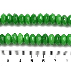 天然の天然翡翠ビーズ連売りを染めた  ソーサービーズ  ライムグリーン  10x5mm  穴：0.7mm  約40個/連  8.19''~8.54''（20.8~21.7センチメートル）&nbsp;G-P559-A16-02