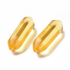 ガラスビーズ  穴がない  弾丸  ゴールド  22~23x6x6mm&nbsp;GLAA-K058-04D