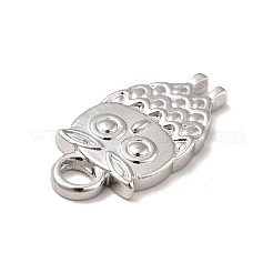 変色しない304ステンレススチールペンダント  フクロウのチャーム  ステンレス鋼色  19x10x2mm  穴：3mm&nbsp;LS-STAS-I197-010P