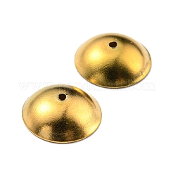304ステンレスビードコーン  花弁のない  半円  18KGP本金メッキ  7.5x2.5mm  穴：0.9mm&nbsp;STAS-G310-30B-G