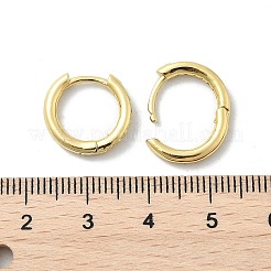 ブラスマイクロパヴェクリアキュービックジルコニアフープピアス  鉛フリー＆カドミウムフリー  長持ちメッキ  18KGP本金メッキ  13.5x14.5x2.2mm&nbsp;EJEW-D311-145G