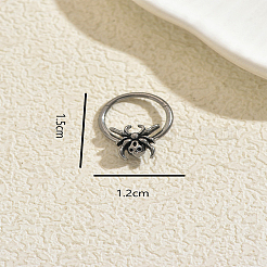 304ステンレススチール製ハロウィンスパイダーフープノーズリング（男女兼用）  変色なし  ステンレス鋼色  15x12mm&nbsp;AC7796