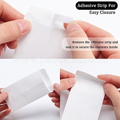 クラフト紙封筒100枚  水玉紙ナンバー1~100ステッカー付き  ホワイト  113x60x0.3mm&nbsp;AJEW-CP0007-43A