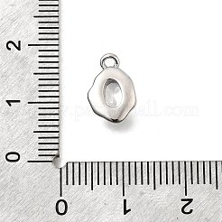 真鍮製マイクロパヴェキュービックジルコニアチャーム  ナゲット  プラチナ  11.5x8x4mm  穴：1.2mm&nbsp;KK-Q097-02P