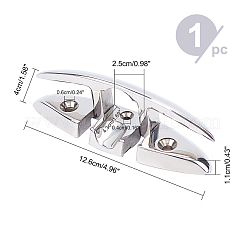 316ステンレススチール製旗竿フック  ヨットマストストラップフック  ステンレス鋼色  126x43.5x11mm  穴：6mm＆4mm&nbsp;AJEW-WH0181-30