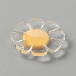 透明樹脂ペンダント  花のチャーム  透明  24.5x4.5mm  穴：1.5mm&nbsp;LS-RESI-WH0029-46B-09