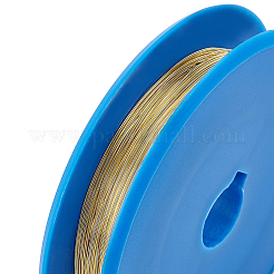120m 1ロールの丸銅線  ジュエリー作りのための  ライトゴールド  0.3mm  120 M /ロール。&nbsp;CWIR-BC0006-24