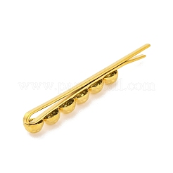 ヒトデと貝殻の形をした304ステンレススチールのヘアピン  18KGP本金メッキ  60mm&nbsp;STAS-Z096-03G-03