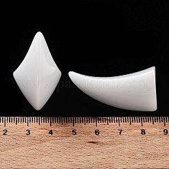 ハロウィン 3D 悪魔の角不透明樹脂カボション  ハロウィンのカチューシャ作りに  ホワイト  38x21x19mm&nbsp;RESI-F051-B02