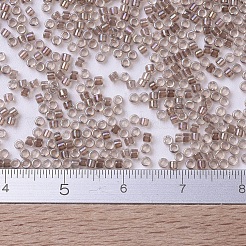MIYUKIデリカビーズ  シリンダー  日本製シードビーズ  11/0  （db0064)トープ裏地クリスタルab  1.3x1.6mm  穴：0.8mm  約2000個/10g&nbsp;X-SEED-J020-DB0064