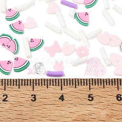 手作りポリマークレイのトッピングミックス  ネイルアート＆レジンデコレーション用  ミックスカラー  4~9x1.8~8x0.3~3.5mm&nbsp;PY-CBA1F99-09